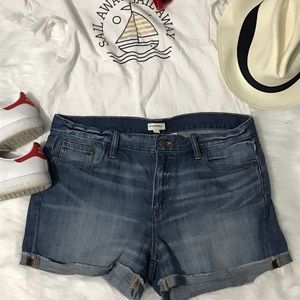 J. Crew factory dark wash roll up denim shorts 31